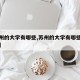 【苏州的大学有哪些,苏州的大学有哪些大学排名】