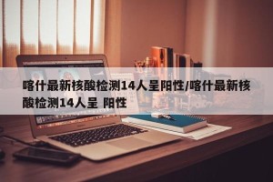 喀什最新核酸检测14人呈阳性/喀什最新核酸检测14人呈 阳性