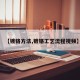 【镀铬方法,镀铬工艺流程视频】
