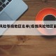 疫情风险等级地区名单(疫情风险地区最新划分)